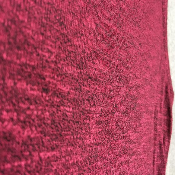 Mudd Tank Top Girls 12 Red Berry Sleeveless Heathered Slub Knit Round Neck Curve - Picture 5 of 11